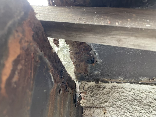 川口　鉄骨階段塗装工事　劣化